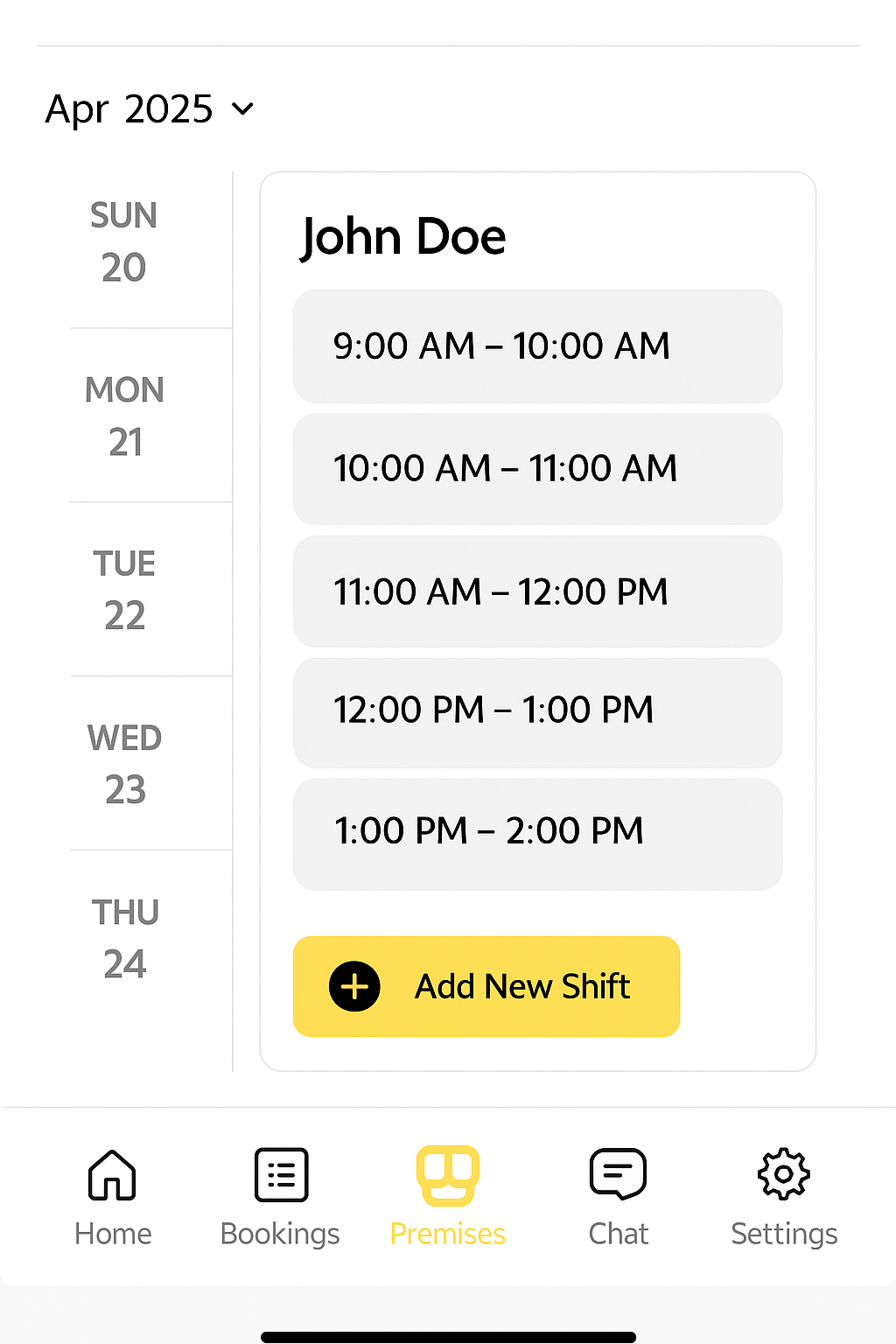 Staff Scheduling